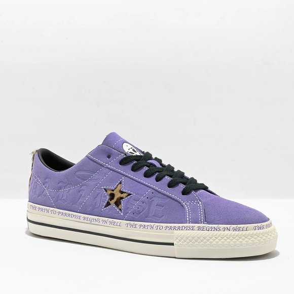Converse Cons x Paradise Sean Pablo One Star Pro OX WILD LILAC/BLACK/EGRET A0437 - Picture 13 of 15